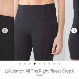 Lululemon All The Right Places Crop Black